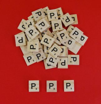 Letter 'P' Scrabble Wooden Tiles
