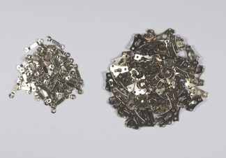 Pack of 100 - Silver 19.5mm x 14mm Hook & Bar Trouser Fasteners - Clothes Making