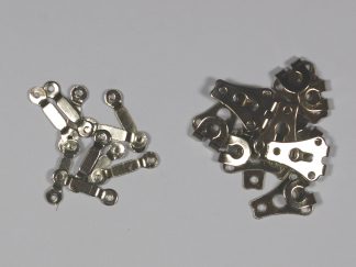 Pack of 10 - Silver 19.5mm x 14mm Hook & Bar Trouser Fasteners - Clothes Making