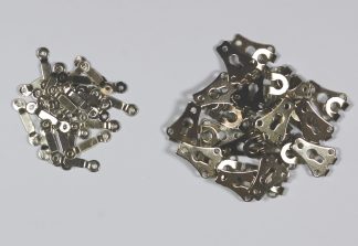 Pack of 25 - Silver 19.5mm x 14mm Hook & Bar Trouser Fasteners - Clothes Making