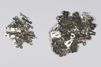 Pack of 50 - Silver 19.5mm x 14mm Hook & Bar Trouser Fasteners - Clothes Making