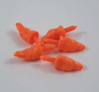 17mm Plastic Carrot Noses (Push In/No Backs) - Toy Components