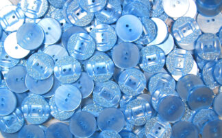 Pack of 10 - Baby Blue - Pattern 3 - 25mm - Pearlised Resin Buttons