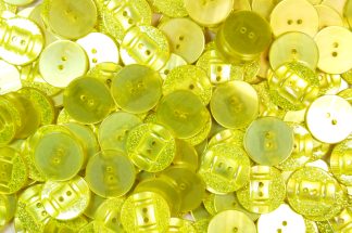 Pack of 5 - Yellow - Pattern 3 - 25mm - Pearlised Resin Buttons