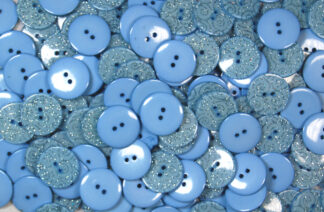 Pack of 10 - Baby Blue - Pattern 5 - 25mm - Pearlised Resin Buttons