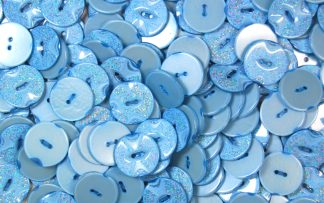 Pack of 10 - Baby Blue - Pattern 6 - 25mm - Pearlised Resin Buttons