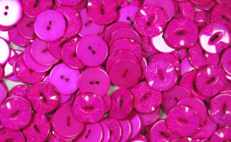 Pack of 10 - Cerise - Pattern 6 - 25mm - Pearlised Resin Buttons