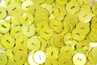 Pack of 5 - Yellow - Pattern 6 - 25mm - Pearlised Resin Buttons