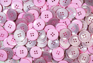Pack of 10 - Baby Pink - Pattern 7 - 25mm - Pearlised Resin Buttons