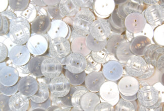 Pack of 5 - White - Pattern 3 - 25mm - Pearlised Resin Buttons