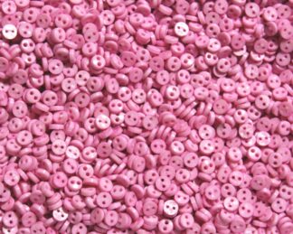 Pack of 100 Buttons - 4mm Circles - Pink - Mini Doll Buttons for Dolls & Soft Toys Clothes