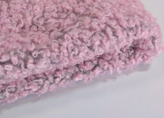 Curly Animal Fur Blossom Pink - High Quality Fake Fur - 15mm Pile