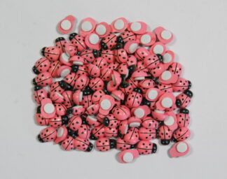 9x12mm Pink Ladybirds