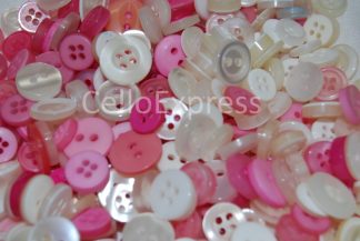 Tiny Pink & White Buttons