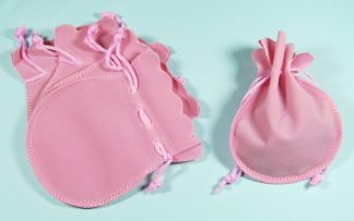 Pink - Round Velvet Bags