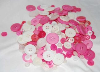 Pink and White Buttons