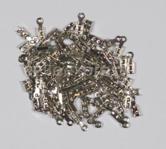 8.5mm x 2mm Platinum Cord Ends - Pack of 100