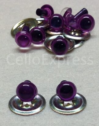 Pack of 1 Pair - 6mm Purple Plastic Eyes with Metal Backs