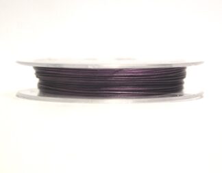 Pack of 1 Roll - 0.38mm x 10m Purple Steel Tiger Tail Beading Wire