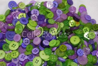 Tiny Purple & Green Buttons