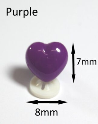 Purple 8 X 7mm Heart Noses