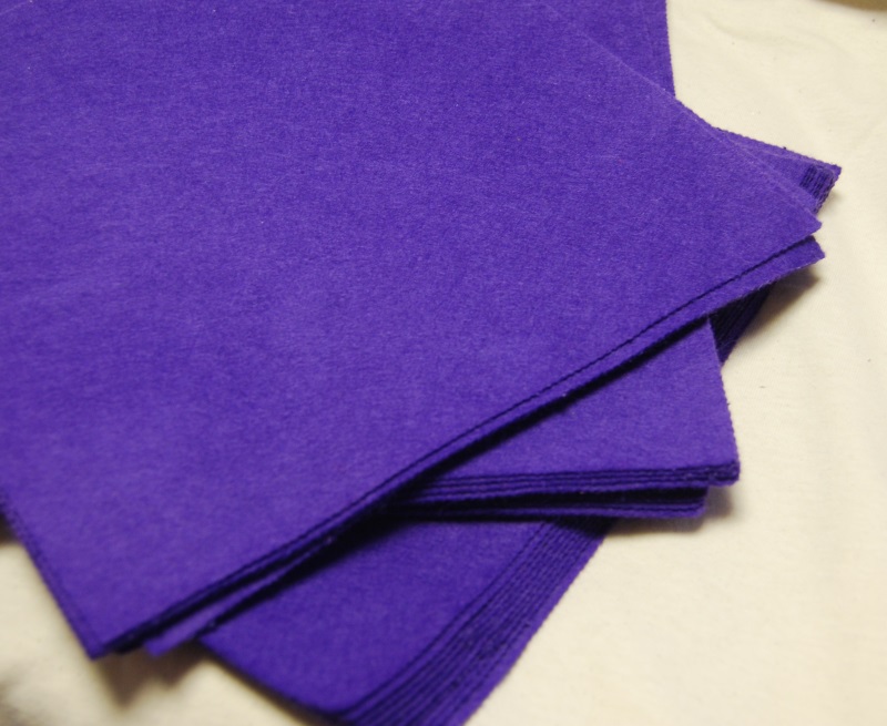 Purple 6" Square - Felt Sheets - Craft Felt Material