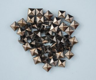 Pack of 100 - 10mm Gun Metal Pyramid Rivets