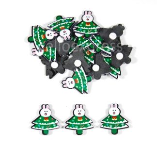 18mm Christmas Bunny Tree (Self Adhesive) - Craft Embellishments