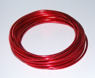Pack of 1 - Red 3mm x 5m Aluminium Wire