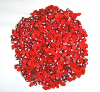 Pack of 100 - 9x12mm Red No Adhesive Bees - For Scrapbooking/Card Making