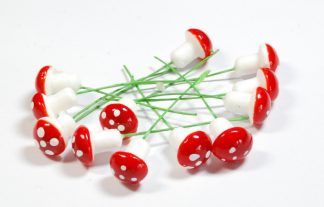Mini Mushrooms/Toadstools (Red Large) - Florist Accessories
