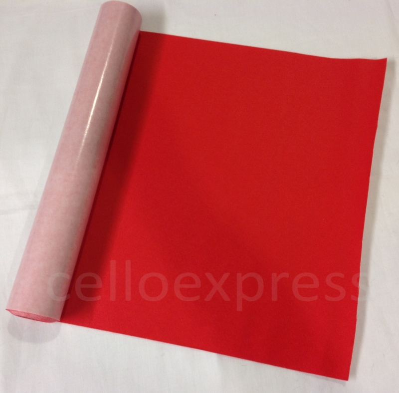 2m Red - Self Adhesive Felt Rolls - 200cm x 45cm