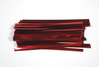 3"/8cm Red Twist Ties