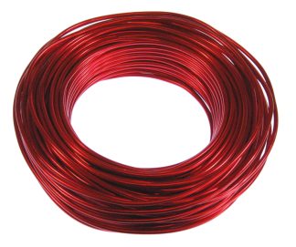 Pack of 1 - Red 3mm x 50m Aluminium Wire