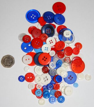 Red, White and Blue Buttons
