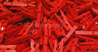 35mm Red Mini Wooden Pegs