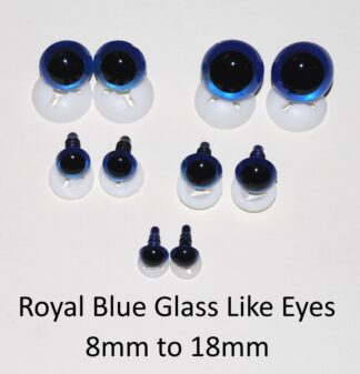 Royal Blue Glass Like Eyes