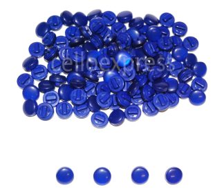 Royal Blue Mushroom Buttons - 10mm