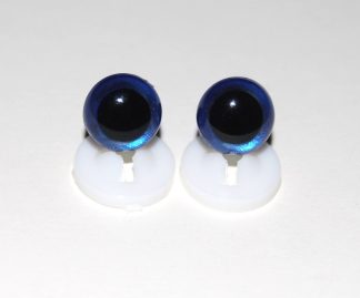 Pack of 1 Pair - 8mm Royal Blue Glass Like Eyes with Plastic Backs