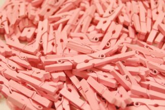 25mm Pink Mini Wooden Pegs