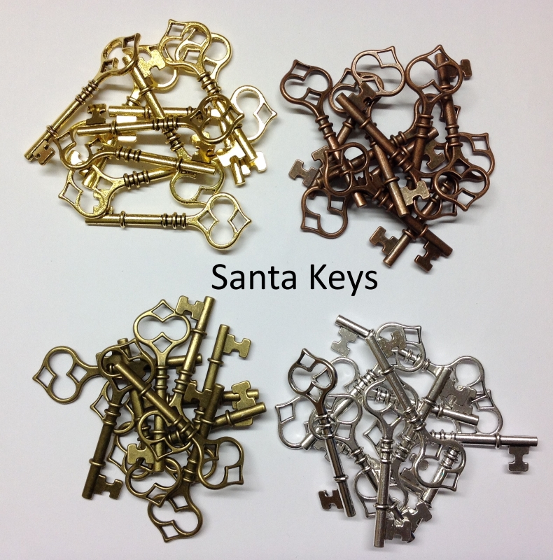 Mixed Santa Keys - Metal Charms
