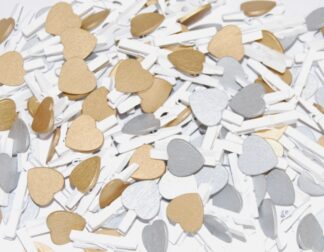 30mm ShinyMix Lovehrt White Pegs