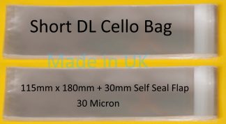 Short DL Cello Bag 115mm x 180mm