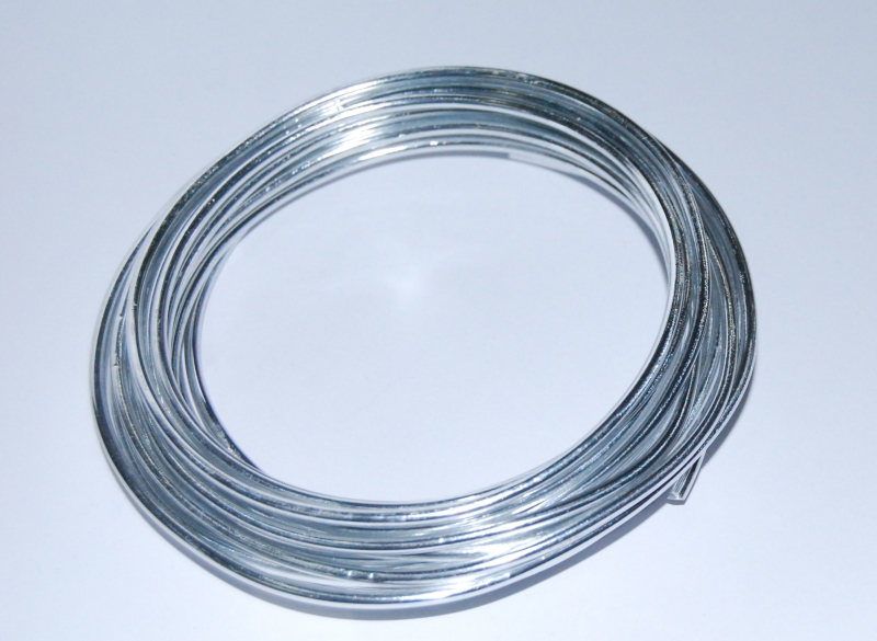 Pack of 1 - Silver 3mm x 5m Aluminium Wire