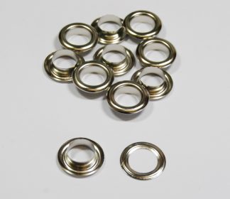 Pack of 10 - 12mm Silver High Quality Brass Eyelets With Washers