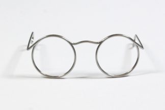 Toy Glasses - 4.6cm x 1.8cm - Mini Spectacles for Dolls or Santas - Silver