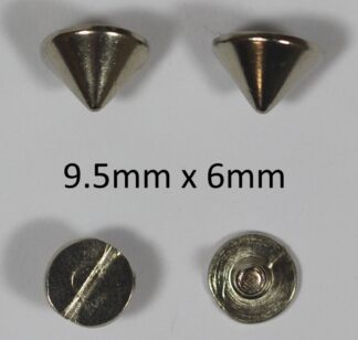 9.5mmx6mm Silver Cone Rivets