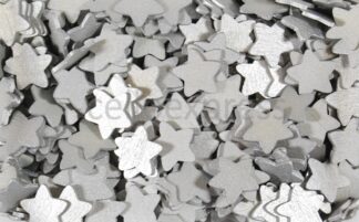 Silver Wooden Stars