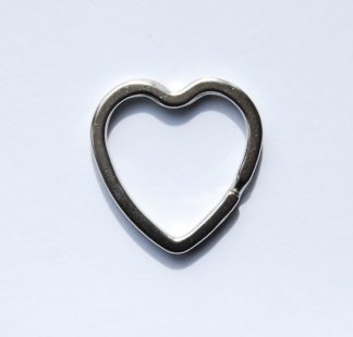 Pack of 5 - 31mm VALUE Silver Heart Split Rings