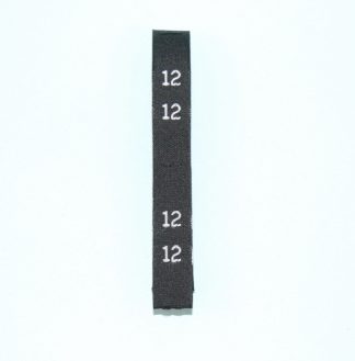Black Size 12 Clothing Size Labels